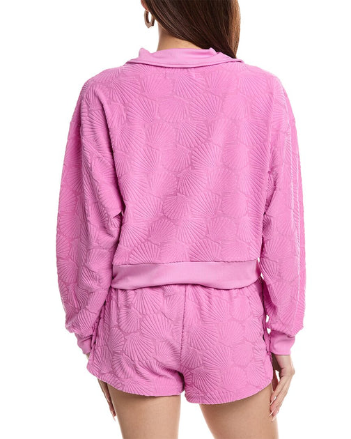 Beach Riot Martina Polo Pullover Pink Medium 3