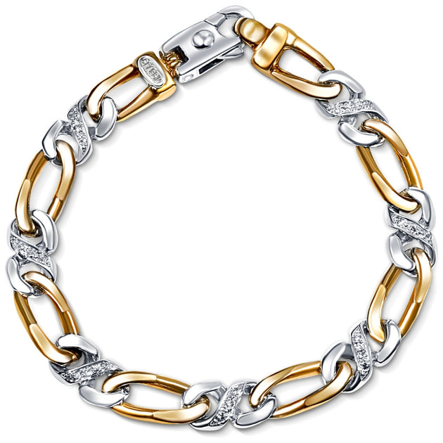 Pompeii3 Men's Diamond Bracelet 9mm 8.5inch 4