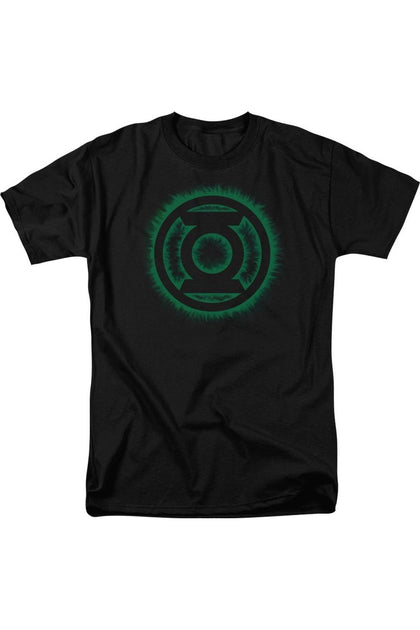 Gildan Green Lantern Green Flame Logo T-Shirt Black Medium 2