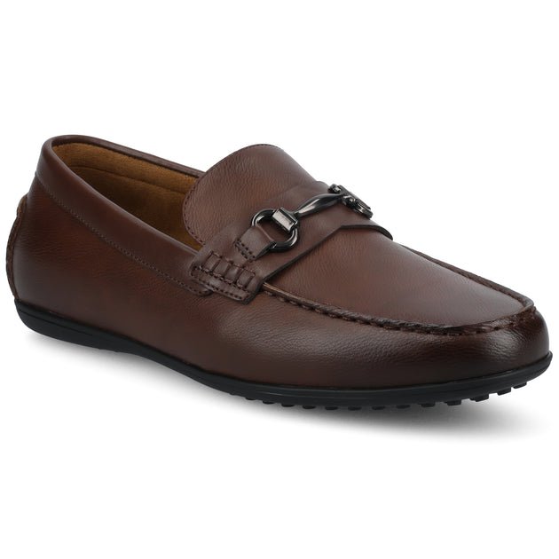 Vance Co. Charles Slip-on Driving Bit Loafer Brown US 8.5 2