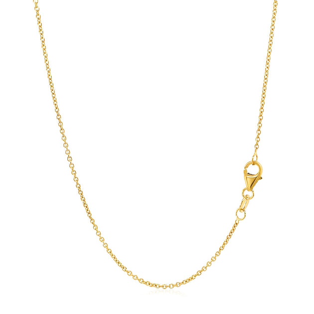 FASHNZFAB Round Cable Link Chain Yellow Gold 1.20 mm 4
