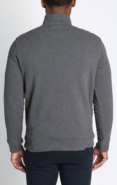 JACHS NEW YORK Quarter Zip Pullover Sweatshirt Grey 2X 3