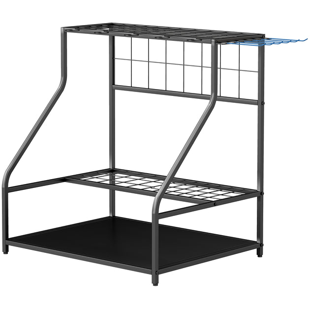 Hivvago Yard Tool Organizer Rack Blue 3