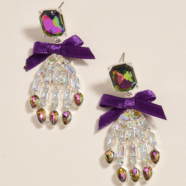 FASHNZFAB Skeleton Hand Dangle Earrings Black 2
