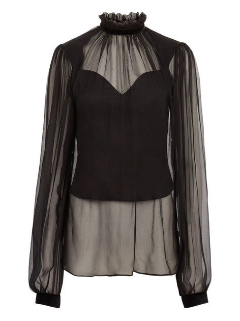 Nina Ricci High Neck Top Black EU 44 2