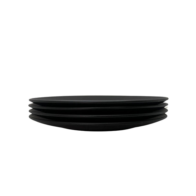 Zulay Kitchen The Contour Dinner Plate Set of 4 Black 2