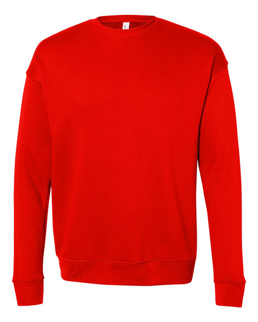 BELLA + CANVAS Sponge Fleece Drop Shoulder Crewneck Sweatshirt Red XXLarge 3