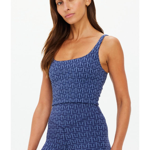 The Upside Farrow Scoop Crop Top Blue XLarge 2