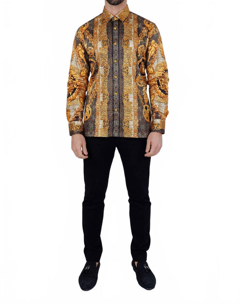 BARABAS Flarefrock Long Sleeve Shirt Yellow Small 2