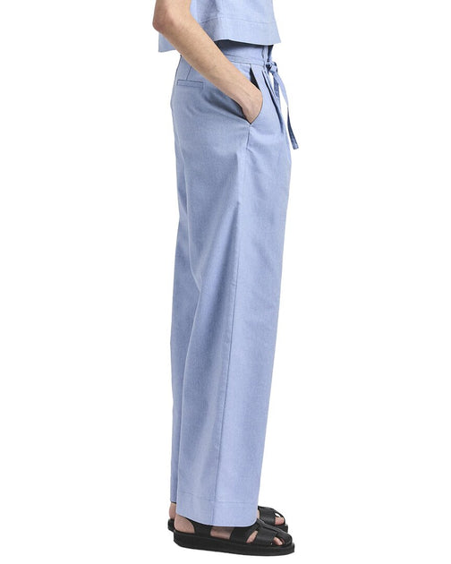 Derek Lam 10 Crosby Felicity Pleated Tie Pant Blue US 00 4