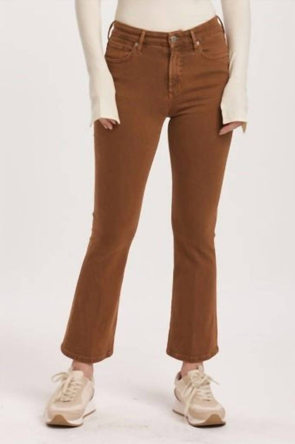 Dear John Denim Jeanne Cropped Flare Jeans Brown 24 2