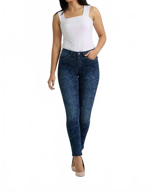 Joseph Ribkoff Leaf Print Jeans Blue US 4 3