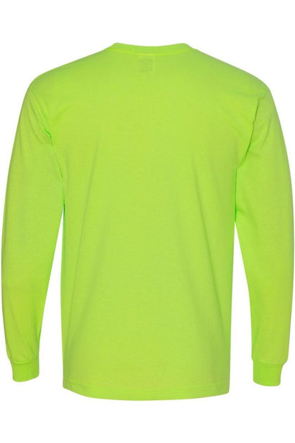 Bayside Cotton Long Sleeve T-Shirt Yellow Medium 3