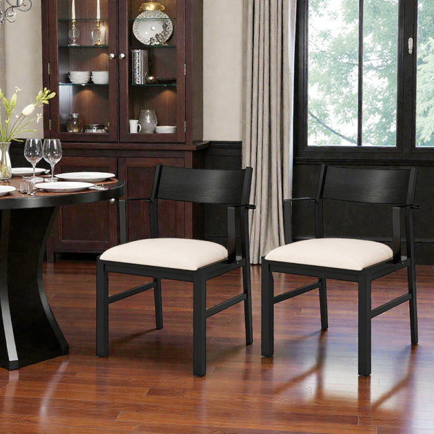 Hivvago Dining Chair Set Linen 2