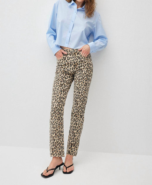 Mavi New York Leopard Jeans Marron 26 2