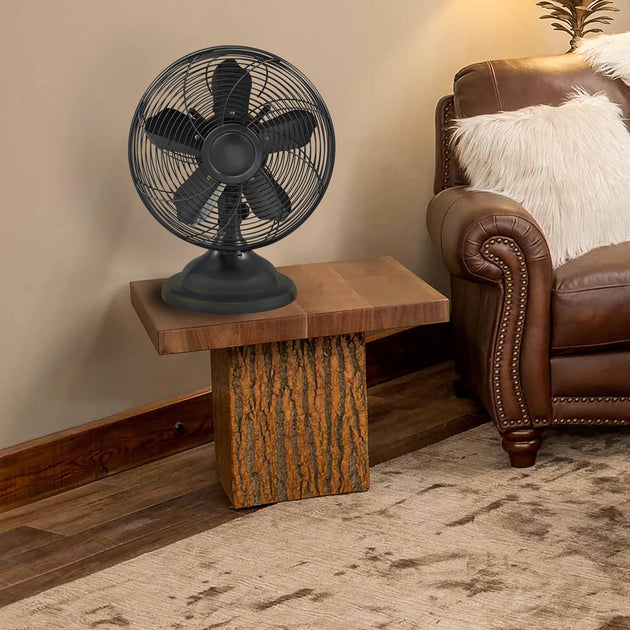 Optimus Ventilateur de Table Rétro Oszillant 30 cm Bronze Huilé 3