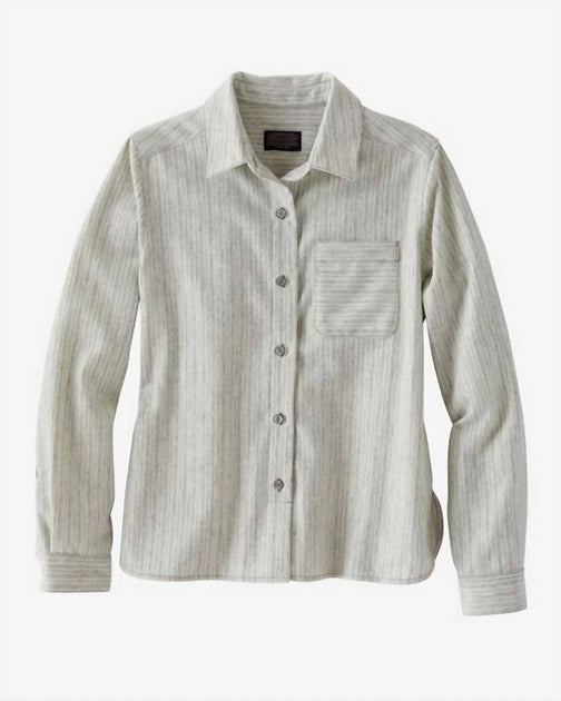 Pendleton Cropped Lodge Shirt Grey XL 4