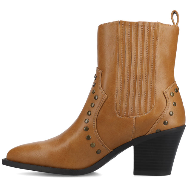 Journee Collection Braylee Western Ankle Boots Brown US 6 3
