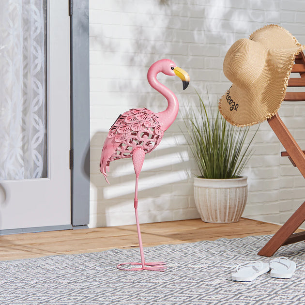 Actifo Solar Lighted Flamingo Yard Art Pink 2