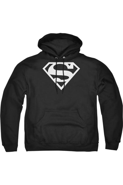 Gildan Superman Logo Kapuzenpullover Schwarz Large 2