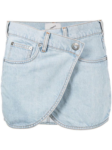 Coperni Asymmetric Wrap Skirt Blue EU 42 2