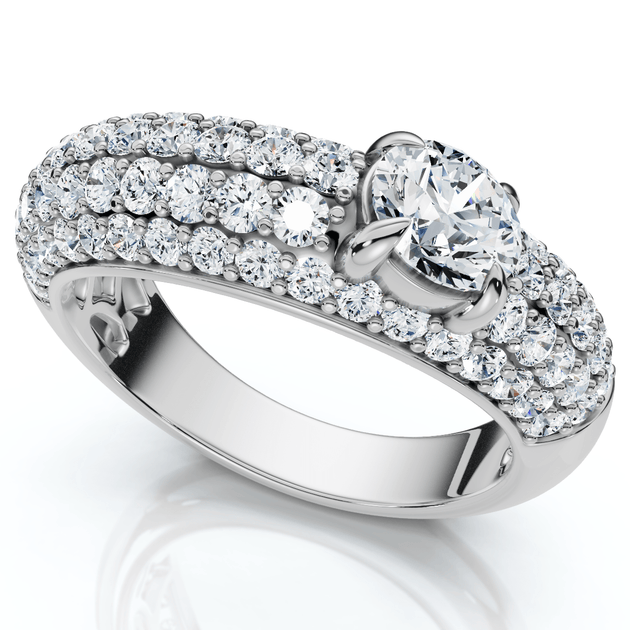 Pompeii3 Kimberly Diamond Anniversary Ring Silver US 4.5 3