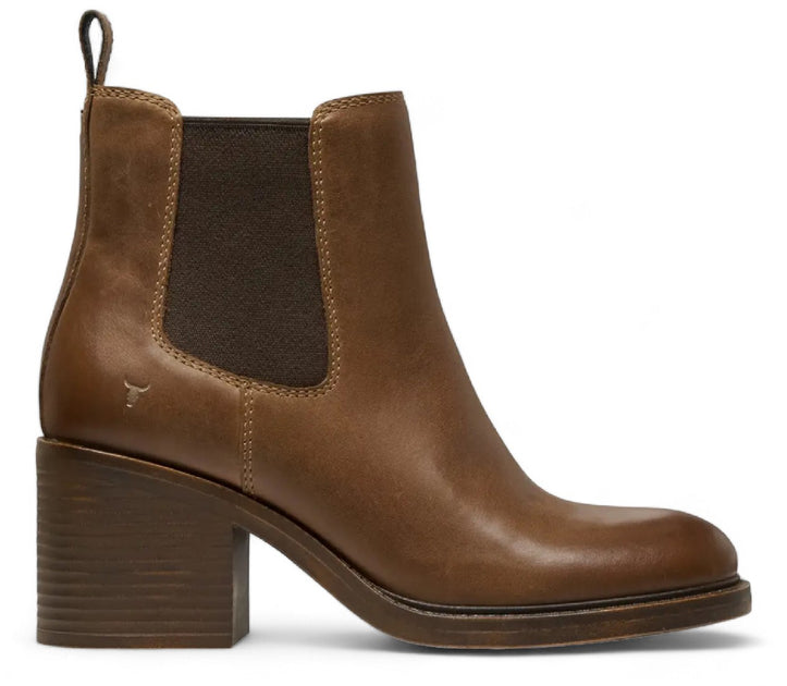 Windsorsmith Varsity Women's Block Heel Leather Chelsea Boots Brown US 10 2