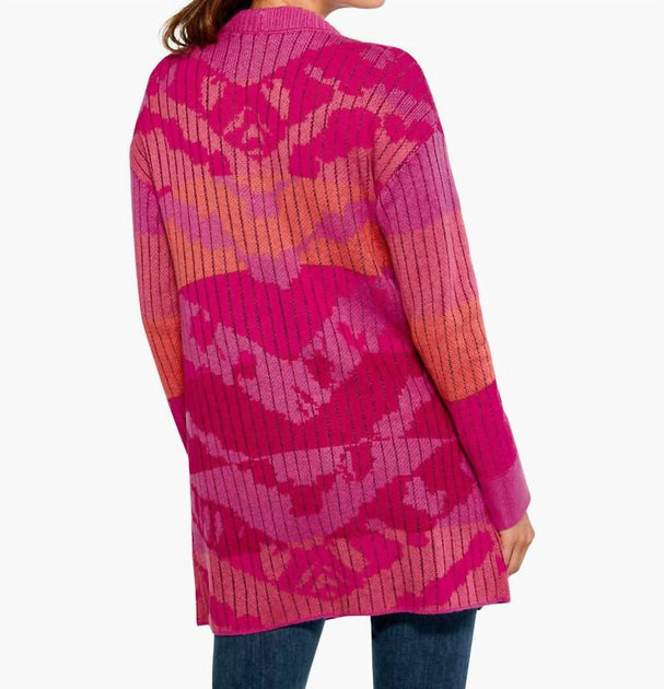 Nic + Zoe Samantha Sun Chaser Cardigan Pink XLarge 4