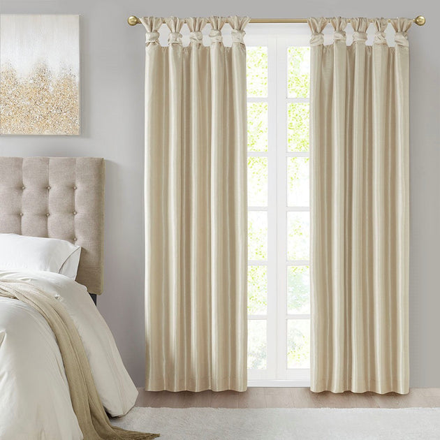 BreeBe Twist Tab Blackout Curtain Panel Champagne 127x213cm 4