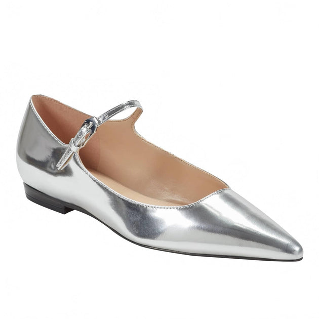Marc Fisher Trella Mary Jane Flat Silver US 9.5 2