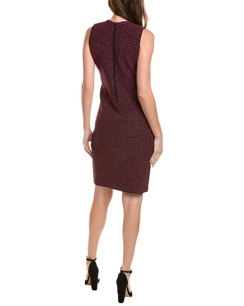 St. John Lurex Dress Red Large 3