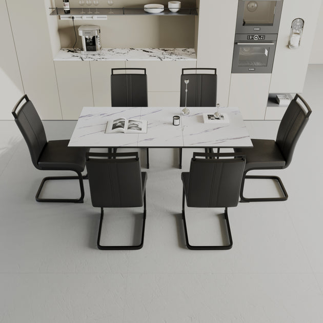 Streamdale Expandable Dining Set Brown 2