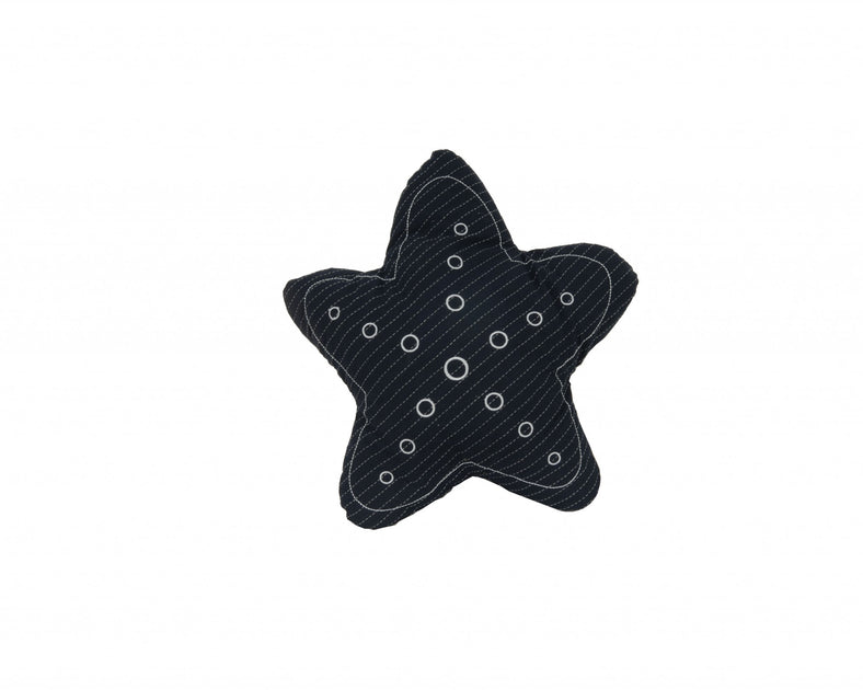 Hivvago Star Linen Throw Pillow Blue/White 12x12 3