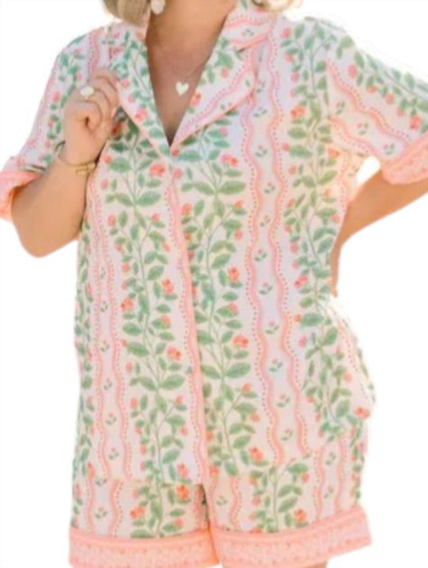 Victoria Dunn Celine Short Pj Set Multi Small 4