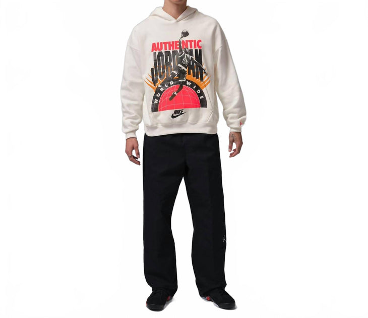 Nike Jordan Brooklyn Fleece Hoodie White Large 2