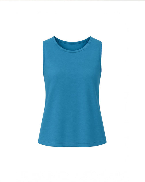 J'Envie Eli Women's Haven Shell Tank Top Blue Medium 3