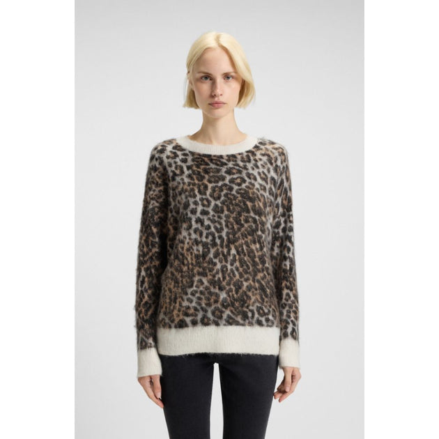 Hugo Boss Loose-fit Knitted Sweater Leopard Multi Small 4