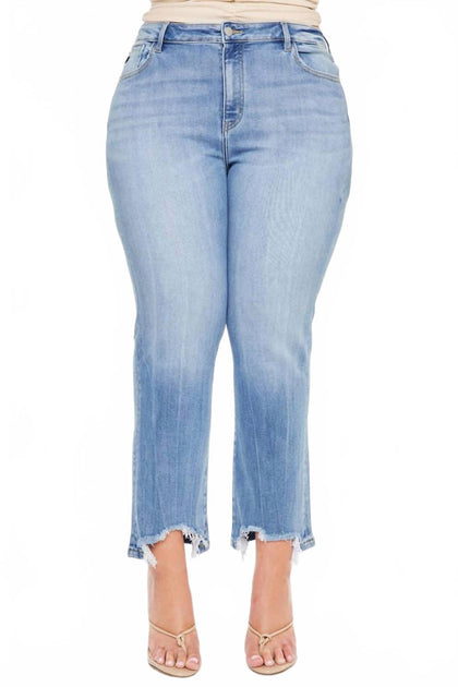 KanCan Ellie Curvy Crop Jeans Bleu US 18W 2
