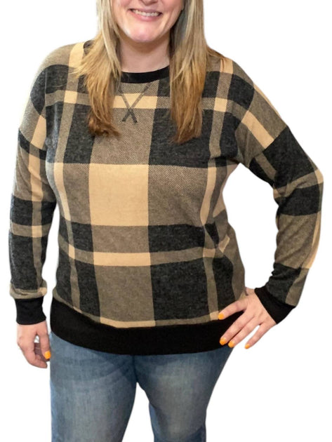 honeyme Plaid Weekender Tee Brown 3X 2
