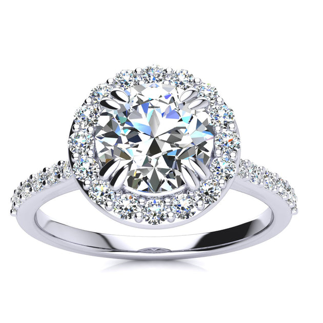 SuperJeweler Halo Engagement Ring Silver US 8.5 3