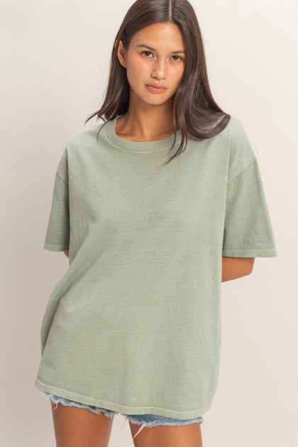 TRUEDAMES Pigment Dyed Crew Neck T-shirt Blau Small 2