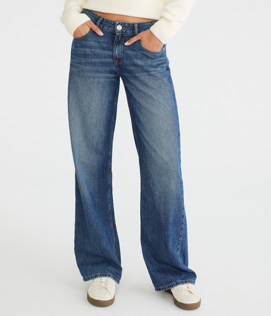 Aeropostale Low-Rise Baggy Wide Leg Jean Blue US 18 Regular 5
