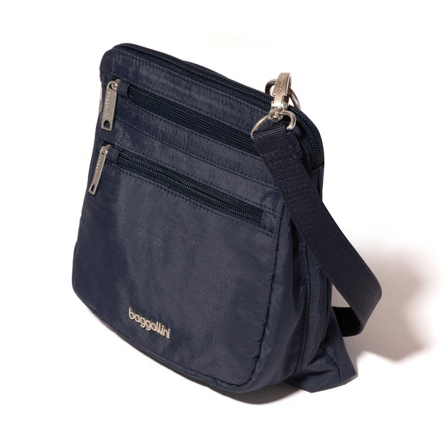baggallini Securtex Anti-Theft Crossbody Bag Blue One Size 4