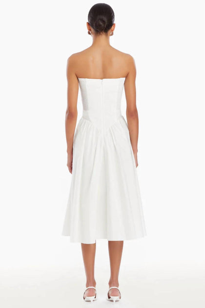 Amanda Uprichard Holland Strapless Dress White Small 4