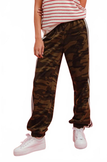 Vanilla Monkey Side Lines Camouflage Track Pants Green Medium 4