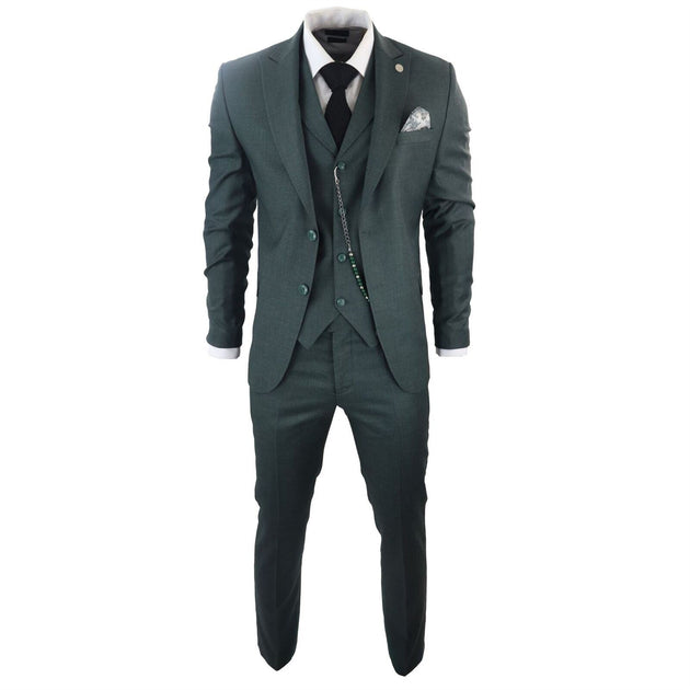 Oliver Tweed Classic 3-Piece Suit Green US 50 Regular 3
