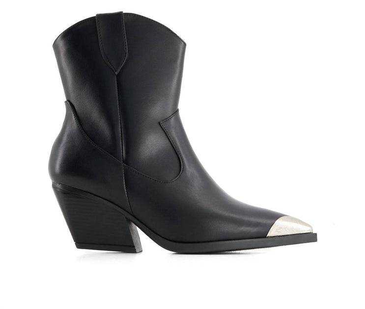 Andrea Women's Pointed Toe Western Booties Black US 8 4