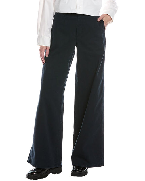 rag & bone Sofie Salute High-Rise Wide Leg Chino Jean Black US 00 2