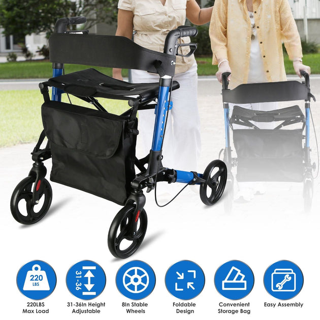 KILLANIC GPCT5252 Rollator Walker Silver 4