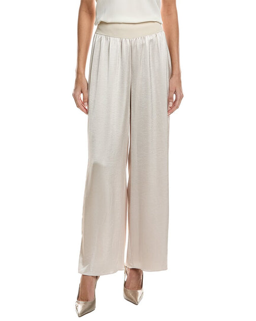 Theory Slit Combo Pant Beige Small 2